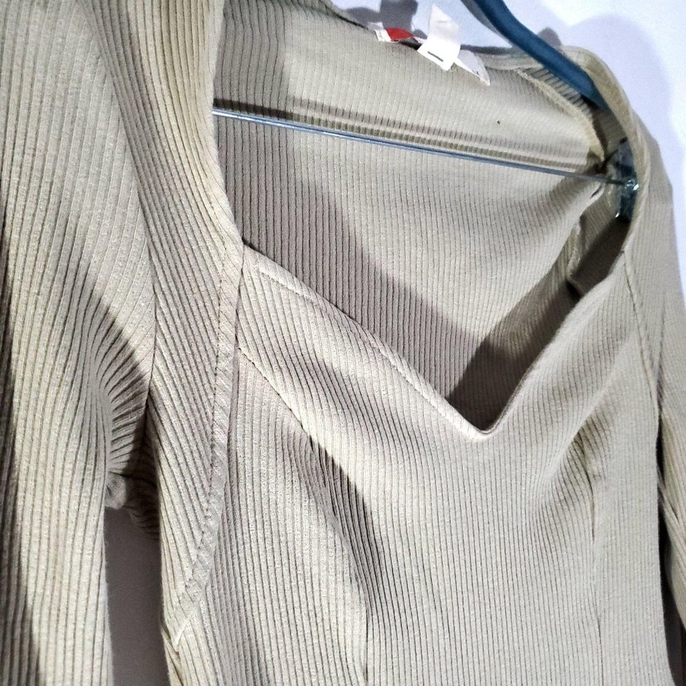 Free People Ribbed Sand Dress M - Picture 4 of 6